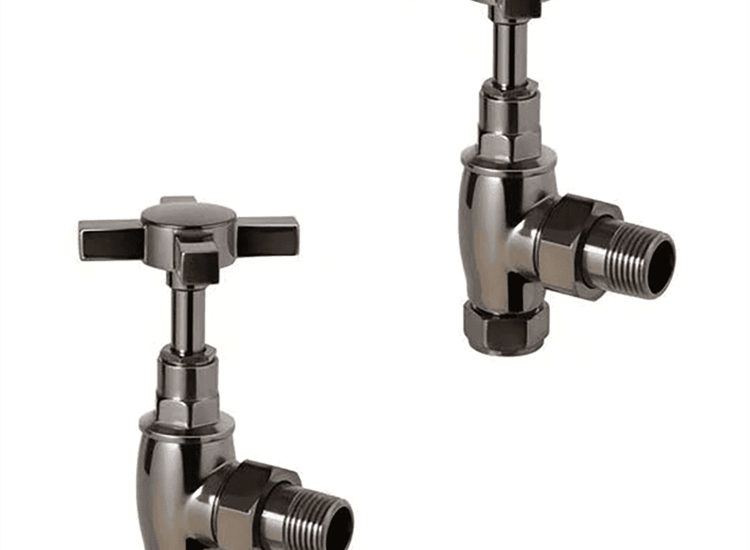 Traditional Black Nickel Radiator Valves (pair)